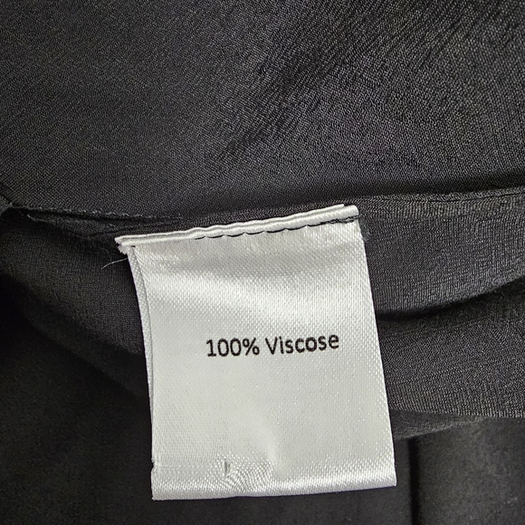 🌞Rabens Saloner Black Boxy Dolman Sleeve Viscose Tunic Kaftan Dress Pockets S/M - Picture 8 of 12